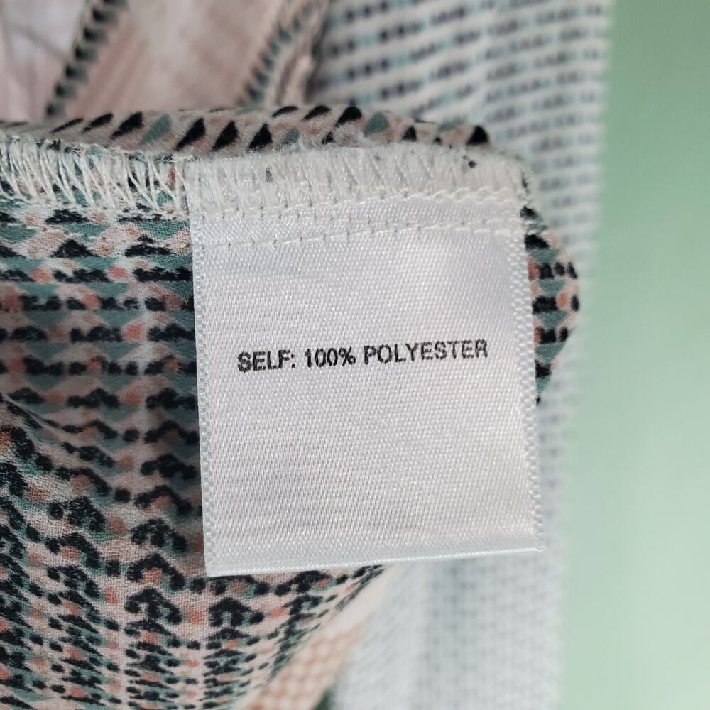 Rose + Olive Womens Multicolor Patchwork Button U… - image 5